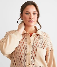 Oversized Floral Lace Shacket