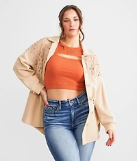 Oversized Floral Lace Shacket