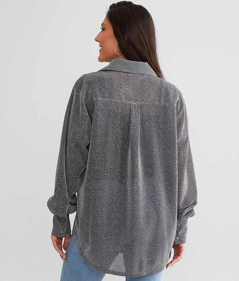Sheer Metallic Blouse