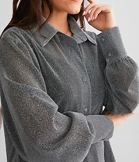 Sheer Metallic Blouse