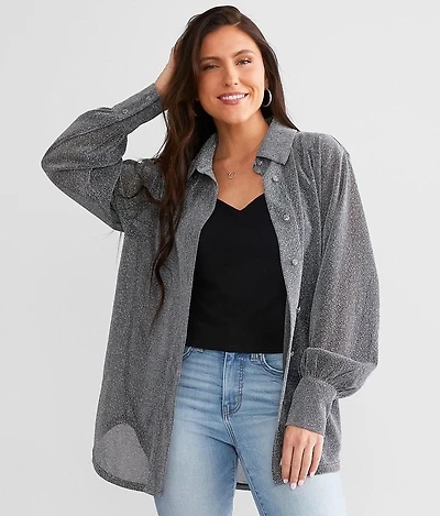 Sheer Metallic Blouse