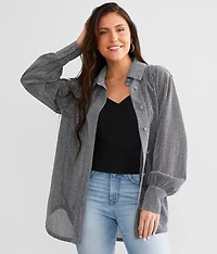 Sheer Metallic Blouse