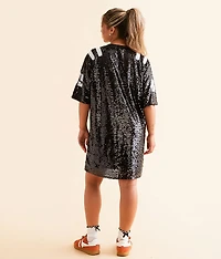89 Sequin Varsity T-Shirt Dress
