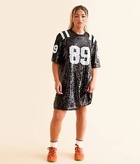 89 Sequin Varsity T-Shirt Dress
