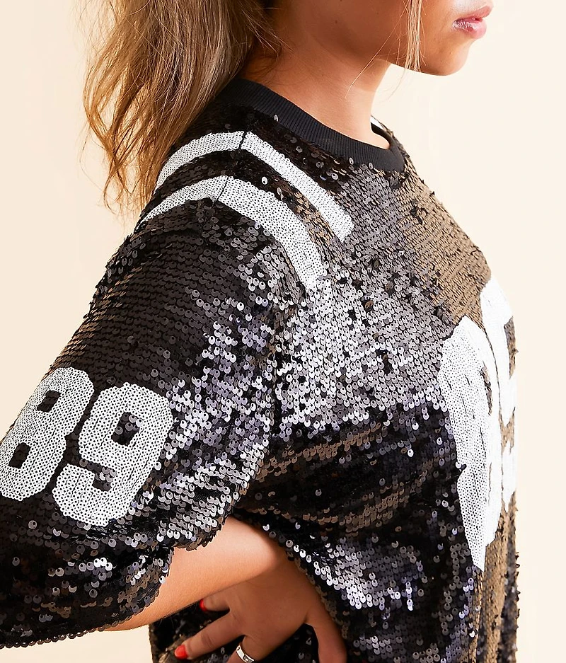 89 Sequin Varsity T-Shirt Dress