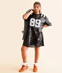 89 Sequin Varsity T-Shirt Dress