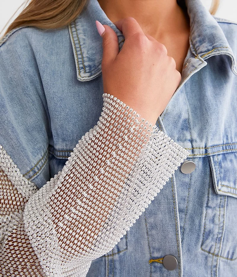 Rhinestone Denim Jacket