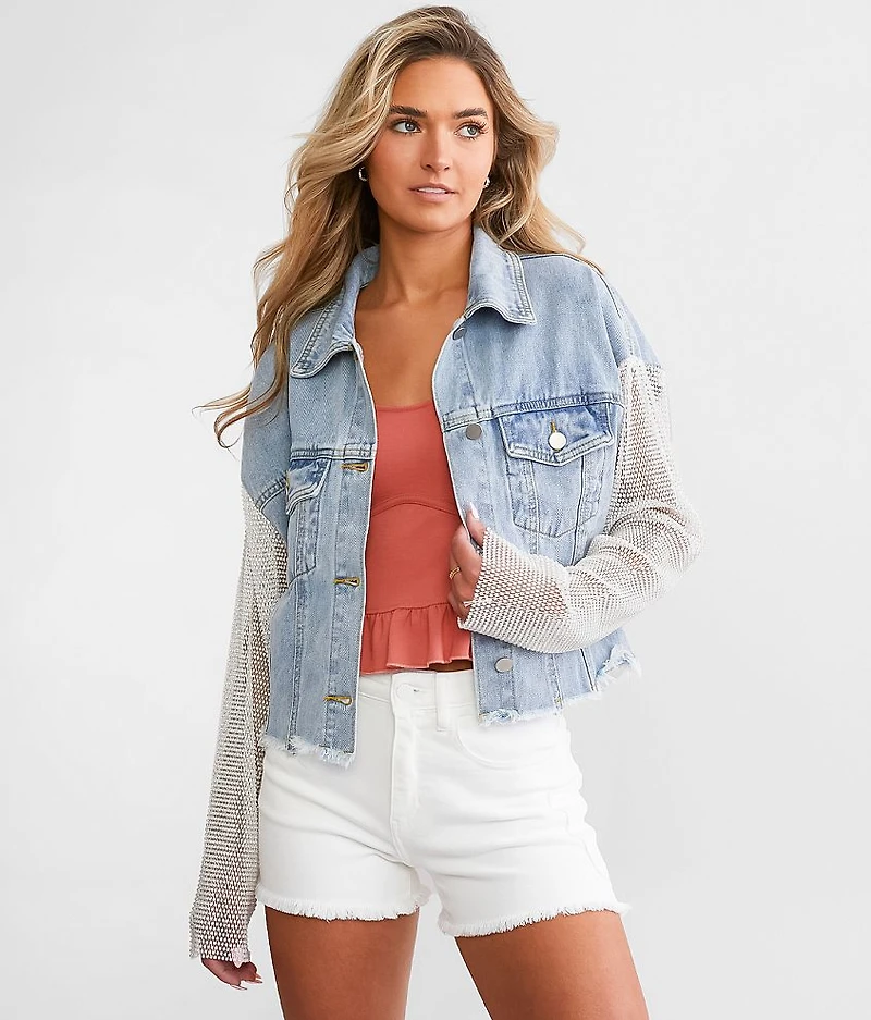 Rhinestone Denim Jacket