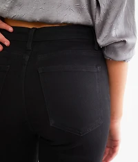 Rhinestone High Rise Cropped Flare Jean