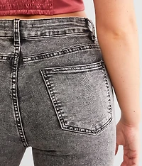 Rhinestone High Rise Cropped Flare Jean