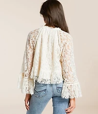 Lace Peplum Top