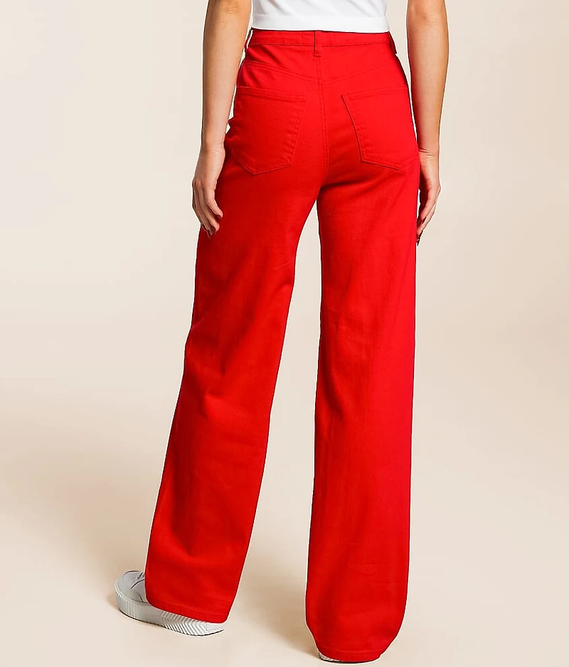 Ultra High Rise Wide Leg Rhinestone Stretch Jean
