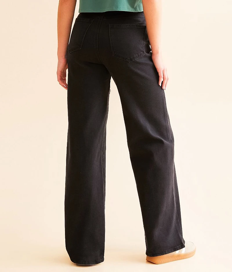 Ultra High Rise Wide Leg Rhinestone Stretch Jean