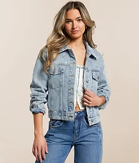 Rhinestone Studded Denim Jacket