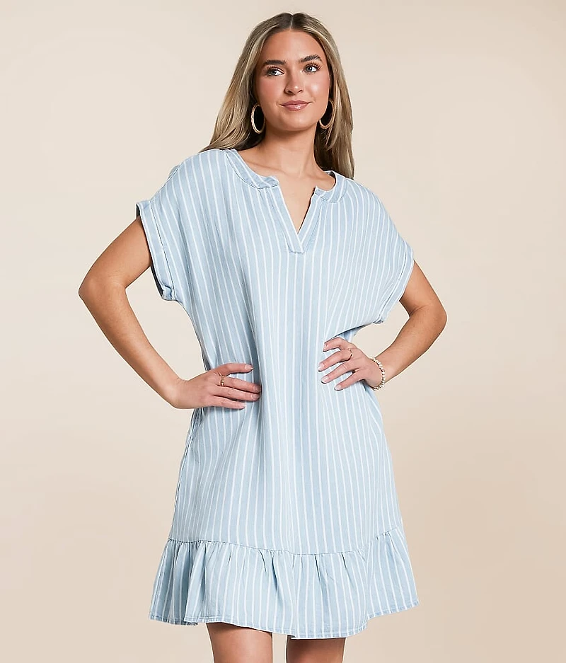 Striped Chambray Dress