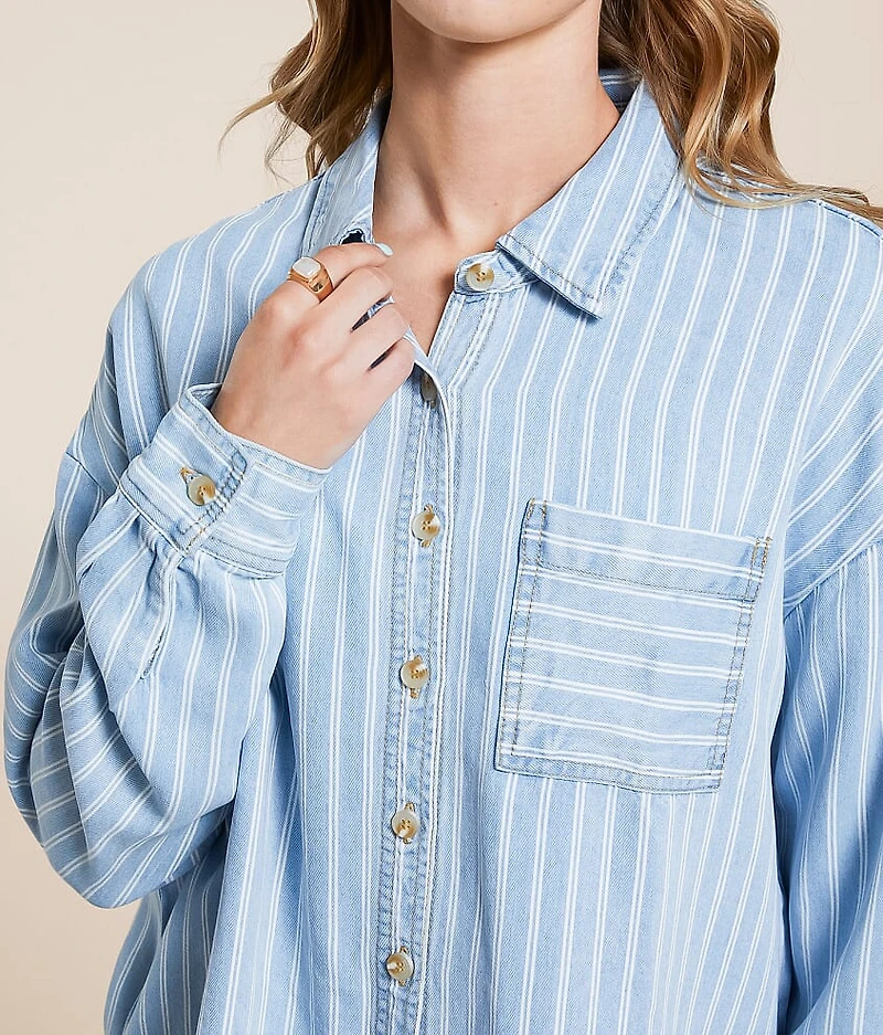 Striped Chambray Shirt