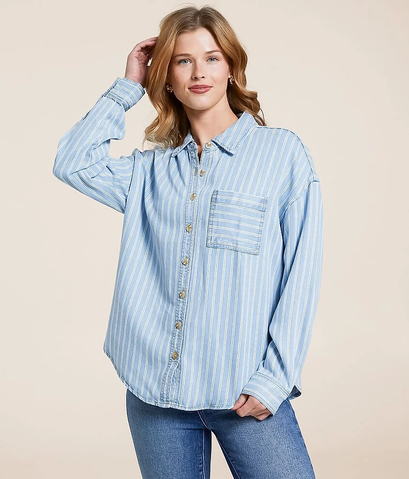 Striped Chambray Shirt