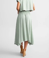 Pleated Midi Skirt