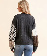 Cable Knit Cardigan Sweater