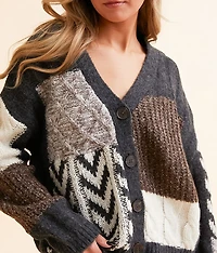 Cable Knit Cardigan Sweater