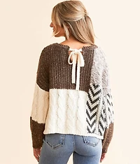 Keyhole Back Tie Sweater