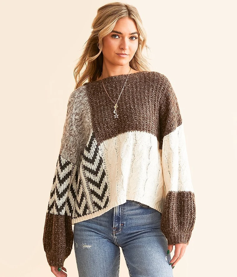 Keyhole Back Tie Sweater