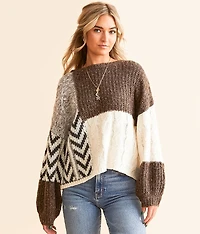 Keyhole Back Tie Sweater