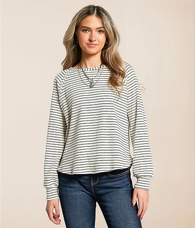 Raw Edge Ribbed Top