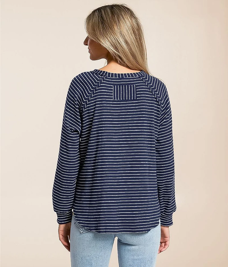 Raw Edge Ribbed Top