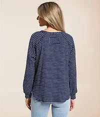 Raw Edge Ribbed Top