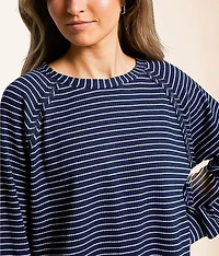 Raw Edge Ribbed Top