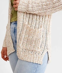 Open Stitch Cardigan Sweater