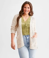 Open Stitch Cardigan Sweater