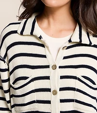 Striped Cardigan Sweater