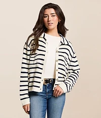 Striped Cardigan Sweater
