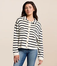 Striped Cardigan Sweater