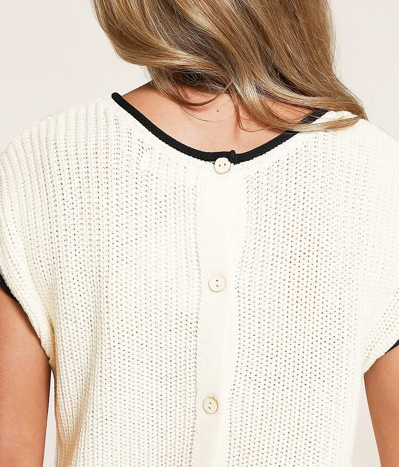 Contrast Trim Sweater