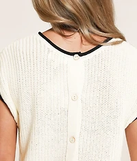 Contrast Trim Sweater