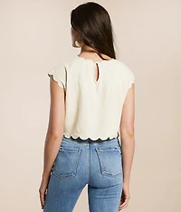 Embroidered Linen Tank Top