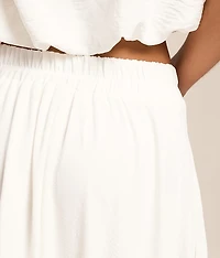 Pleated Midi Skirt