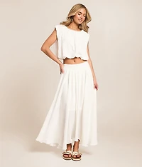 Pleated Midi Skirt