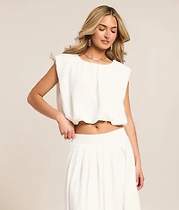 Bubble Cropped Top
