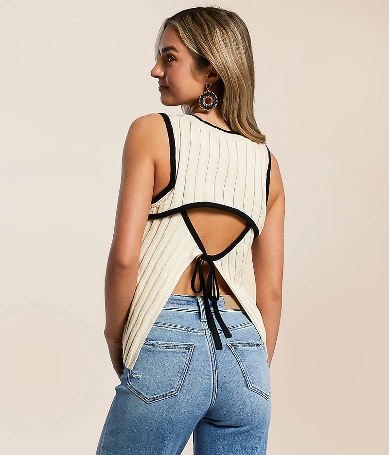 Open Back Tie Tank Top