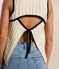 Open Back Tie Tank Top