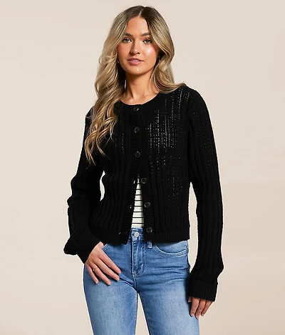 Ribbed Cardigan Sweater