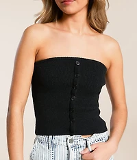 Textured Knit Tube Top