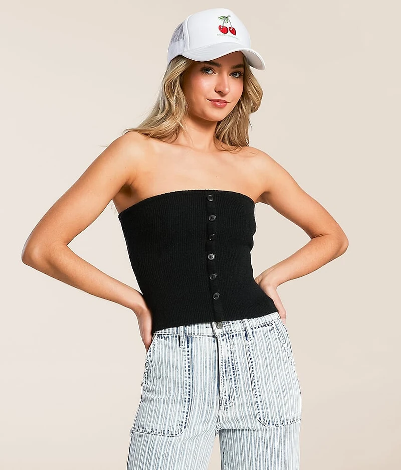 Textured Knit Tube Top