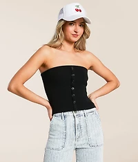 Textured Knit Tube Top