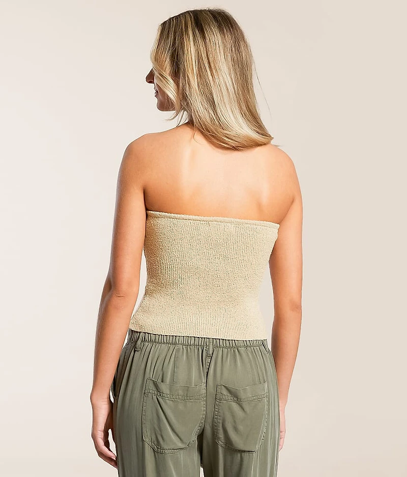Textured Knit Tube Top