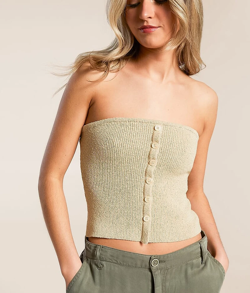 Textured Knit Tube Top